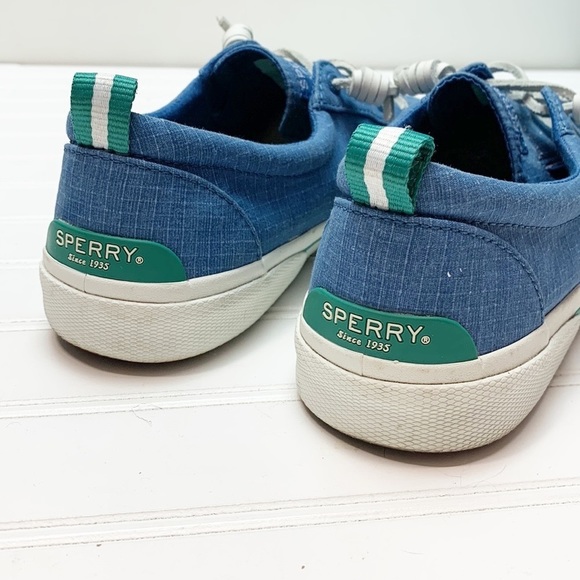 Sperry blue canvas deck shoes 10 - Picture 5 of 7